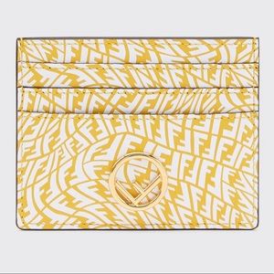 Fendi "Vertigo" FF Card Case Wallet 100% Authentic